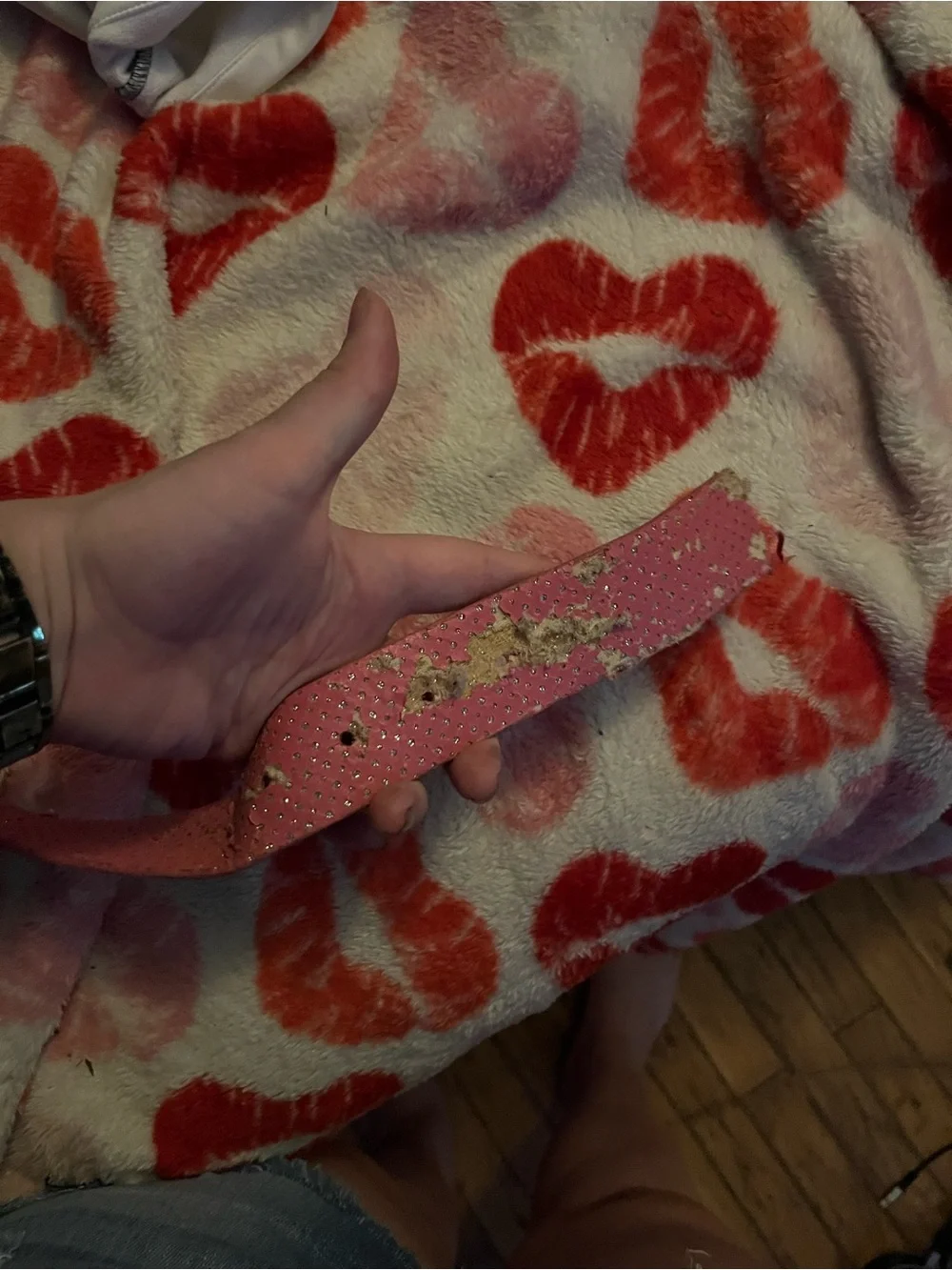 Pink Rhinestone Playboy Buckle Women's Fashion Belt